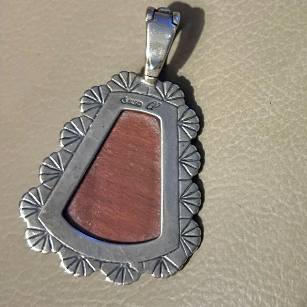 Carolyn Pollack Red Tigers Eye pendant - Picture 2 of 3